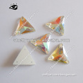 Sew crystal AB stone design for dress 16x16mm flat back Triangle shape stone for dress